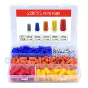 220 Piece Wire Connector Twist Nuts Cap Set Assortment Kit