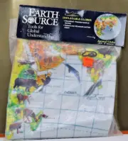 Earth Source NIP 16" Inflatable World Earth Ball Animal Globe #141