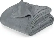 Utopia Bedding Cool Grey Fleece Blanket King Size Lightweight Fuzzy Soft Anti-Static Microfiber Bed Blanket (90x102 Inch)
