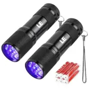 LE Small UV Blacklight Flashlight, Portable Black Light 395nm, Ultraviolet Li...