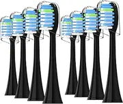 Pisoniclreara Replacement Toothbrush Heads 8 Pack for AquaSonic Black Series Compatible with Vibe Series Electric Tooth Brush Duo Series pro Heads