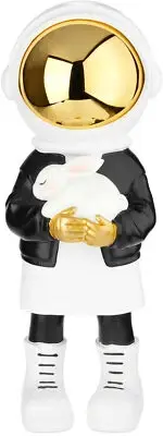 BRUBAKER Figurine Astronaut with White Bunny - 13 Inch Spaceman