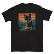 Anime Ramen Cat Retro T-shirt - Japanese Noodles Retro Kawaii Graphic Tee