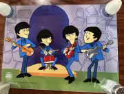 The Beatles John Ringo Paul George Animation L/ED Sericel a hard days night