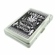 Vintage Poster D308 Cigarette Case with Built in Lighter Metal Wallet