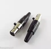 10x 3 Pin Female Jack Mini XLR Audio Microphone Connector MIC Adapter Tini TA3F