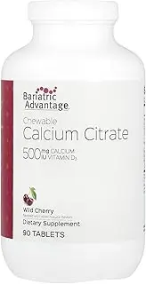 Bariatric Advantage - Calcium Citrate Chewable (500mg) - Wild Cherry, 90 Tablets