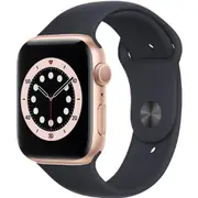 Apple Watch Series 6 44mm Gold Aluminium Case GPS Sport Band [~Renewed]