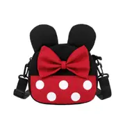 Children Mini Clutch Bag Cartoon Canvas Crossbody Bag for Kids Girl Small Bow Messenger Bag Girls Purse