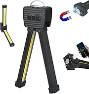 Gym Lamp for Posing, 7th Gear Dimming, Portable Magnet LED Flashlight,Handheld USB Rechargeable Worklight,Magnetic Work Light, Power Bank Camping Light with Hanging Hook(1Pcs)