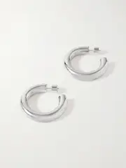 [Jennifer Fisher] Jennifer Fisher - Jamma Mini Silver-plated Hoop Earrings - One size One size Silver