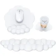 Cloud Mouse Pad with Wrist Rest, Cloud Keyboard Wrist Rest, Mouse Pad Wrist S...