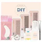 PINKZIO DIY Eyelash Extension Kit With Individual Lashes Tweezers