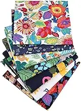 Cotton Sewing Fabric Different Pattern Rainforest Plant Print Quilt Fabric Cotton Mixed Squares BundleDIY Sewing Scrapbooking Quilting