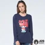 BLUE WAY 地藏小王 JIZO- 女款 金魚姬Q版魚型厚長TEE(丈青)