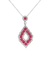 Diana M. Fine Jewelry 14K 2.35 ct. tw. Diamond & Ruby Necklace