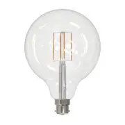 Eglo 7.5W LED B22 Dimmable G125 Round Globe - Clear