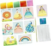 MUELODSIC 1Set Creative Fabric Boards for Easy to Use Puncture Painting DIY Drawing Kit to Stimulate Imagination Hands Skills Present
