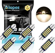 Alopee 578 LED Bulb 41mm(1.61" Festoon Warm White 3000K 18SMD 2016 Chips, Non-Polarity Error Free 211-2 212-2 569 LED Vanity Light Bulb, Dome Map,Door,Trunk,License Plate Light, Pack of 6, DC 9-28V