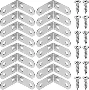 SOESFOUFU 16 Sets Stainless Steel Corner Code Right Angle Corner Shelf Fixing Corner for Shelf Furniture Angle Brackets Cabinet Shelf Brackets Metal Brackets