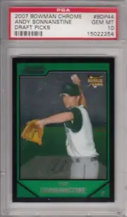 2007 BOWMAN CHROME BDP44 ANDY SONNANSTINE DP PSA 10