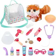 Kids Doctor Sets - Sounds Toddler Doctor Nurse | Kids Pretend Doctor Kit | Pretend Play Vet Set for Kids with Bag | Preschool Pretend Play Dress Up Educational Set Toys for Kids Ages 3-8