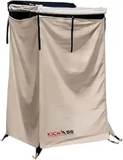 KickAss Premium Shower Tent Awning with Roll Out Roof - Durable Car Awning, Shower Room, Privacy Shelter, Bathroom, Outdoor Changing Room, Tall, Portable, Waterproof, Off-Grid, 4x4 Ute Caravan Ready
