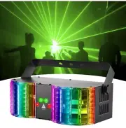 DJ Lights, BSYUN Professional RGBW LED 15 Modes DJ Lights for Parties, Sound ...