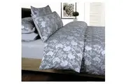Accessorize Annabelle Grey Jacquard Quilt Cover Set Double