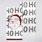 ST. Nicholas Square Kitchen Towels Ho Ho Ho Set of 2 NWT