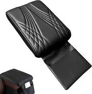Car Center Console Cushion Pads, Car Armrest Cover Height Pads, Car Center Console Cover PU Leather Armrest Pad Cover with Pocket, Center Console Box Protective Cover for Most Vehicles and Other