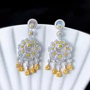 MAYJAI Bohemian earrings full of diamond stud earrings