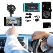Touch Screen Dash Cam 2 Channel Front and Rear Car Camera with Memory Card