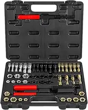 49PCS Thread Chaser Set UNC UNF & Metric Thread Restorer Tool Thread Cleaner Rethreading Master Kit Deburring File