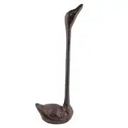 Cast Iron Duck Table Top Paper Towel Roll Holder Rustic Antique Brown Finish