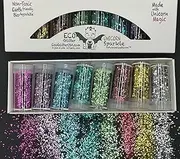 Unicorn Sparkle Association Non-Toxic Biodegradable Glitter, Set of 8 Colors, 24 Grams