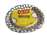 Glad Paper Platters--4 Count--12" x 10"