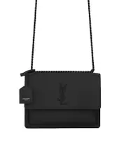 Saint Laurent Sunset Medium in Smooth Leather with Black Hardware