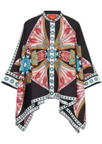LA Double J Foulard Printed Silk Shirt - Black - M M