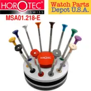 HOROTEC MSA01.218-E ASSORTMENT OF 12 WATCHMAKER SCREWDRIVERS ON TURNING STAND
