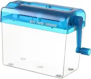 Colaxi Paper Shredder Manual Shredder Mini Office Desktop Stationery Paper Cutting Tool Home Handheld Receipts Manual Paper Shredder, Blue