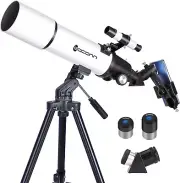 EACONN Astronomy Telescope 80mm Az 600mm Refractor, Compact/Portable (NEW)