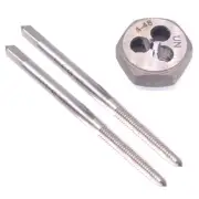HSS 4-48 Taper & Plug Tap & 4-48 Hexagon Die Thread Right Hand Set