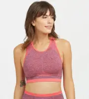 SPANX 50284R Seamless Sculpt Bra WOMENS MEDIUM Spacedye Coral Punch NWT $58
