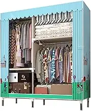 Wardrobe Canvas Wardrobe Fabric Clothes Closet Storage Organizer with Hanging Rail, Shelves, Foldable Closet for Bedroom, Living Room,C-105X45X170cm