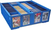 Durable 3200-Capacity Card Storage Box with Hinged Lids for Collectibles