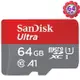 SanDisk 64GB 64G microSDXC【ultra 140MB/s】Ultra microSD micro SD SDXC UHS-I UHS Class 10 C10 手機記憶卡