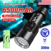 Diving Flashlight 6000 Lumens Rechargeable Scuba Dive Lights IPX8 Waterproof