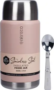 Ever Eco Insulated Stainless Steel Food Jar Rosewith Foldable Spoon & Bowl 800ml