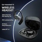 Wireless Headset 75 Hour Bluetooth 5.4 Sports Headset Stereo Subwoofer Over-Ear Earbuds ENC Noise Canceling Microphone IPX7 Waterproof Headset Great for Fitnes